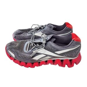 Reebok ZigTech Running Shoes Gray Red Athletic Sneakers Men’s Size 11